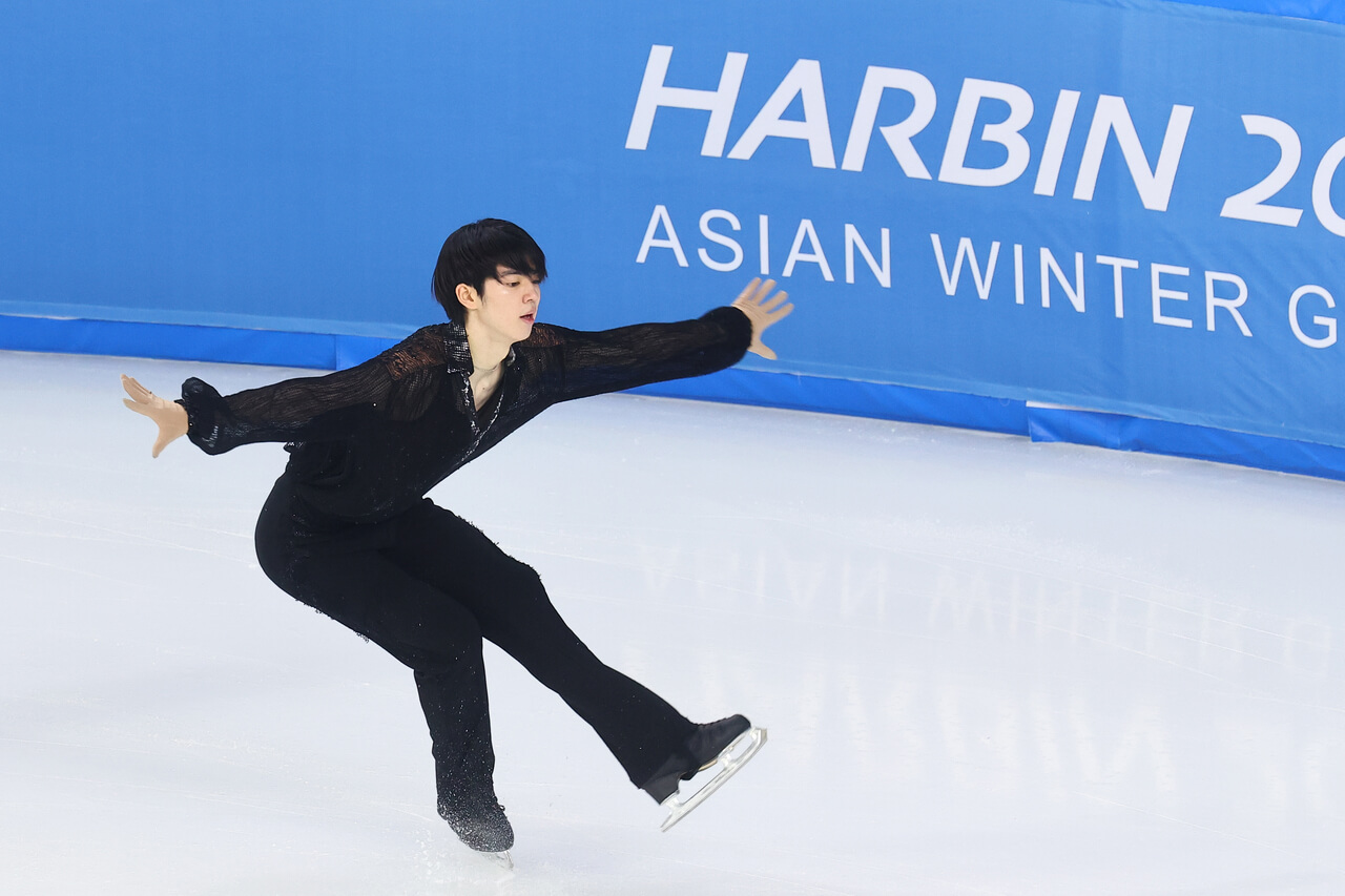 하얼빈 동계 아시안게임 차준환 피겨 쇼트 2위