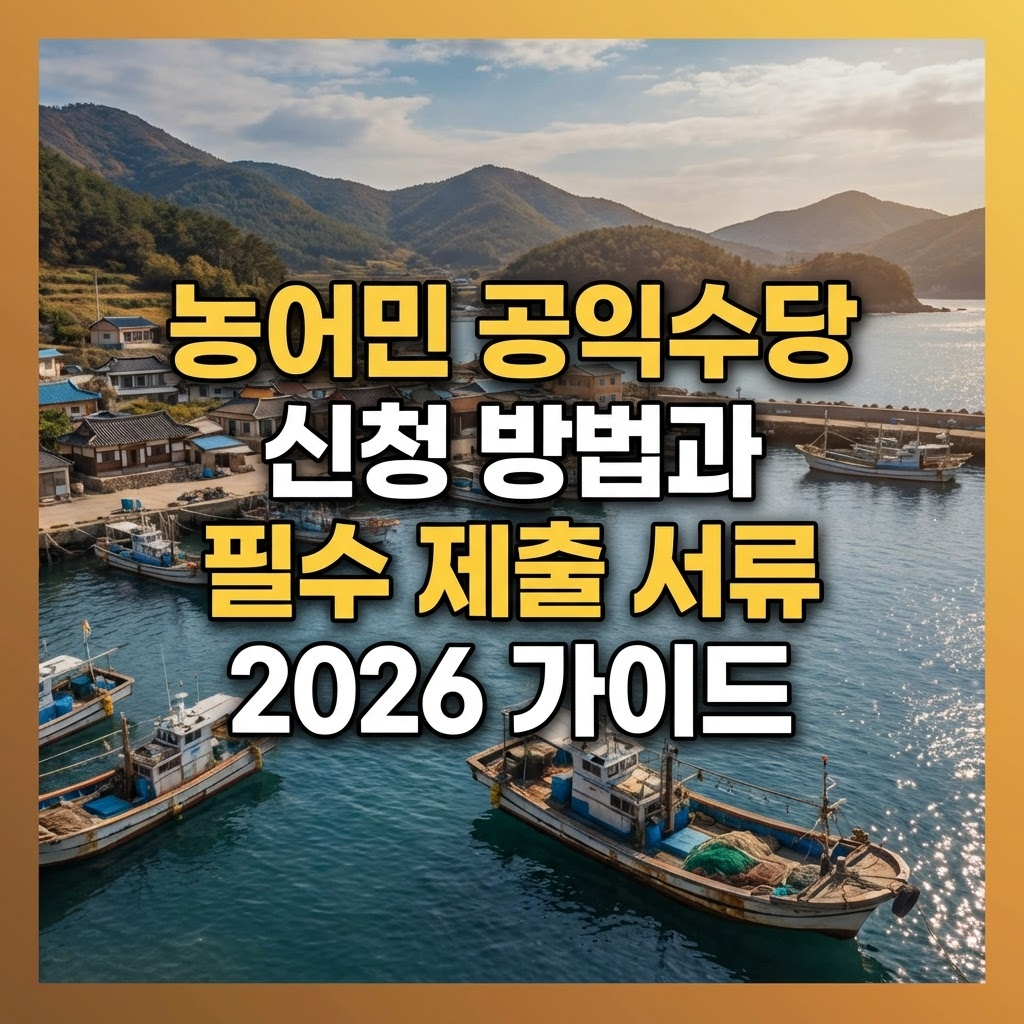 농어민 공익수당 신청 방법과 필수 제출 서류 2026 가이드 (지역별 금액 온라인 대리 신청까지)