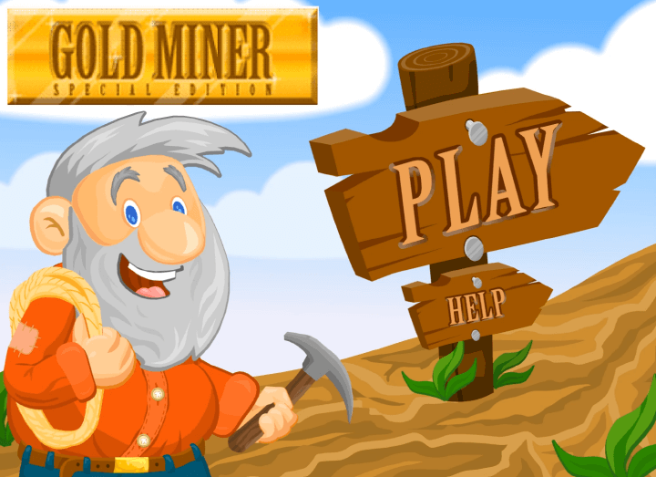 골드마이너2-플래시게임-메인-화면