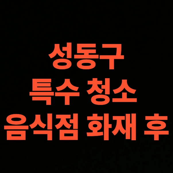 서울시 성동구 화재 청소 전문업체, 음식점 건물 공사 (금호동, 도선동, 마장동, 사근동, 상왕십리동, 성수동, 송정동, 옥수동, 용답동, 응봉동, 행당동, 홍익동)
