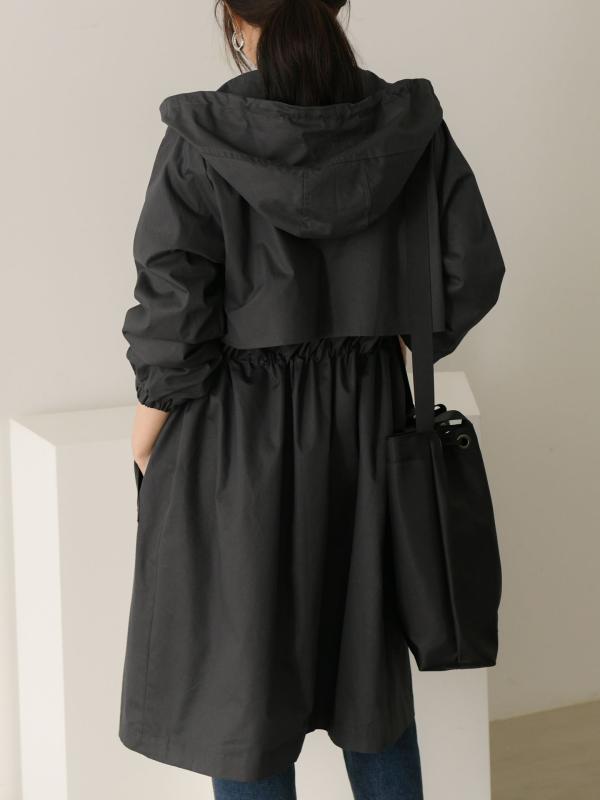 국산 고퀄리티 여성 여자 루즈핏 후드 롱 야상 사파리 점퍼 트렌치코트 자켓 봄 가을