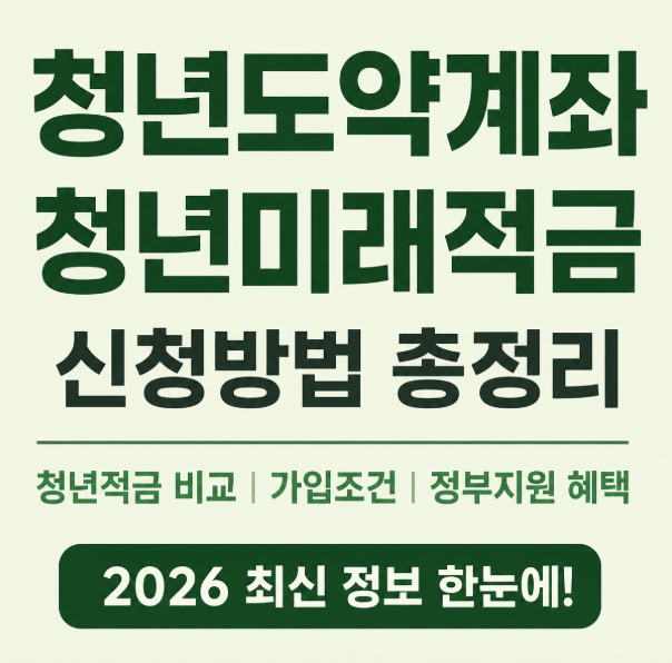 2026 청년도약계좌 총정리! 청년미래적금 신청부터 청년적금 비교까지 한눈에 알아보기
