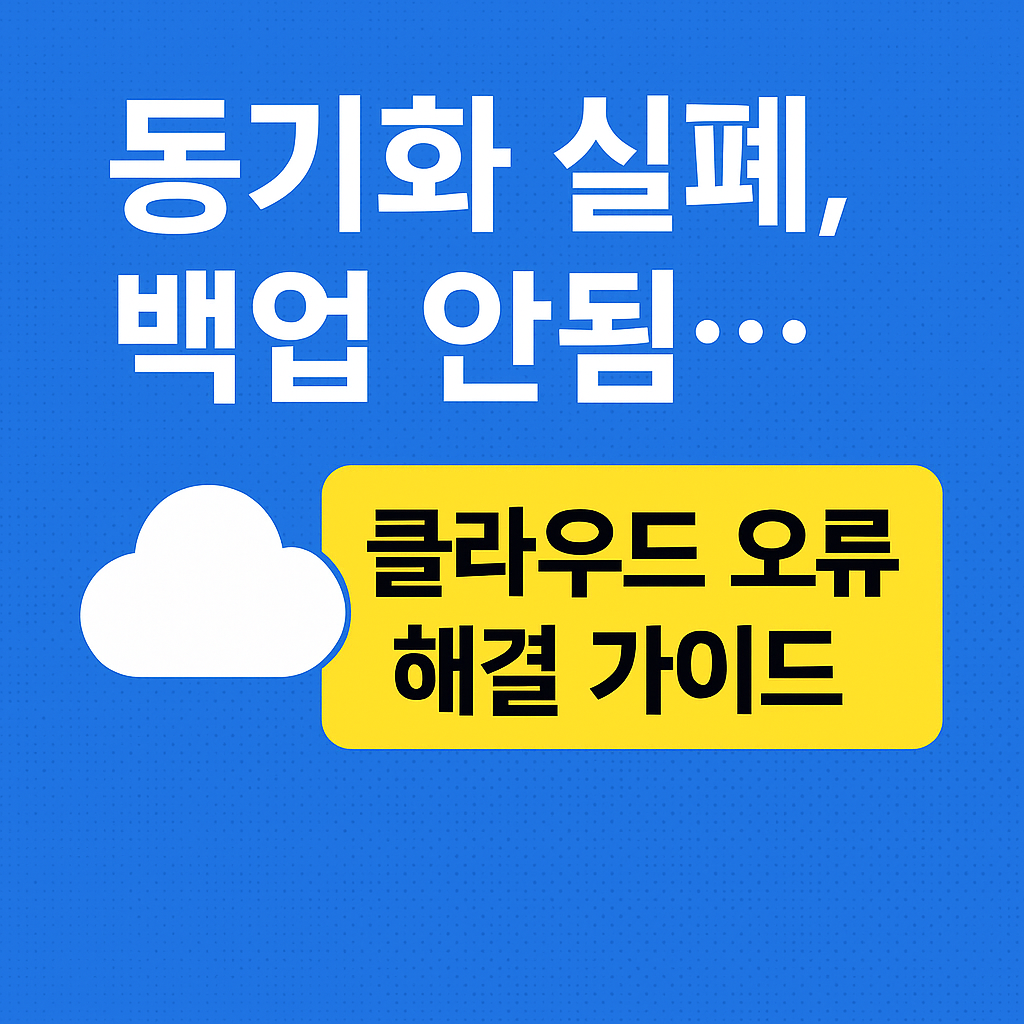 동기화 실패, 백업 안됨&hellip; 클라우드 오류 근본 원인 &amp; 해결 가이드