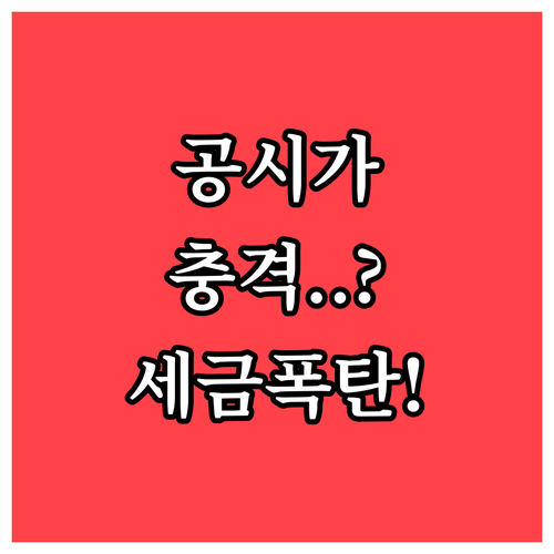서울 아파트 공시가격 확인과 세금 영..