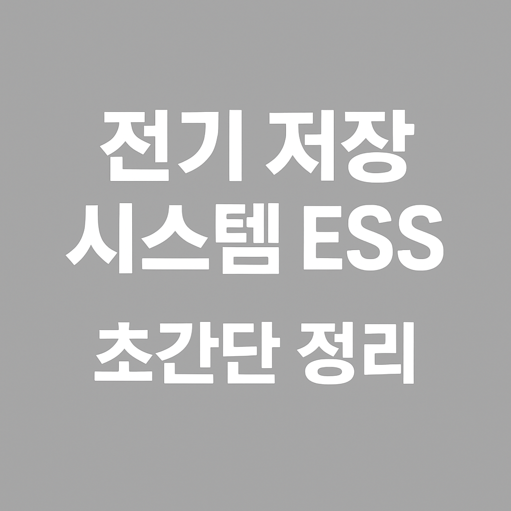 ESS 초간단 설명 이미지