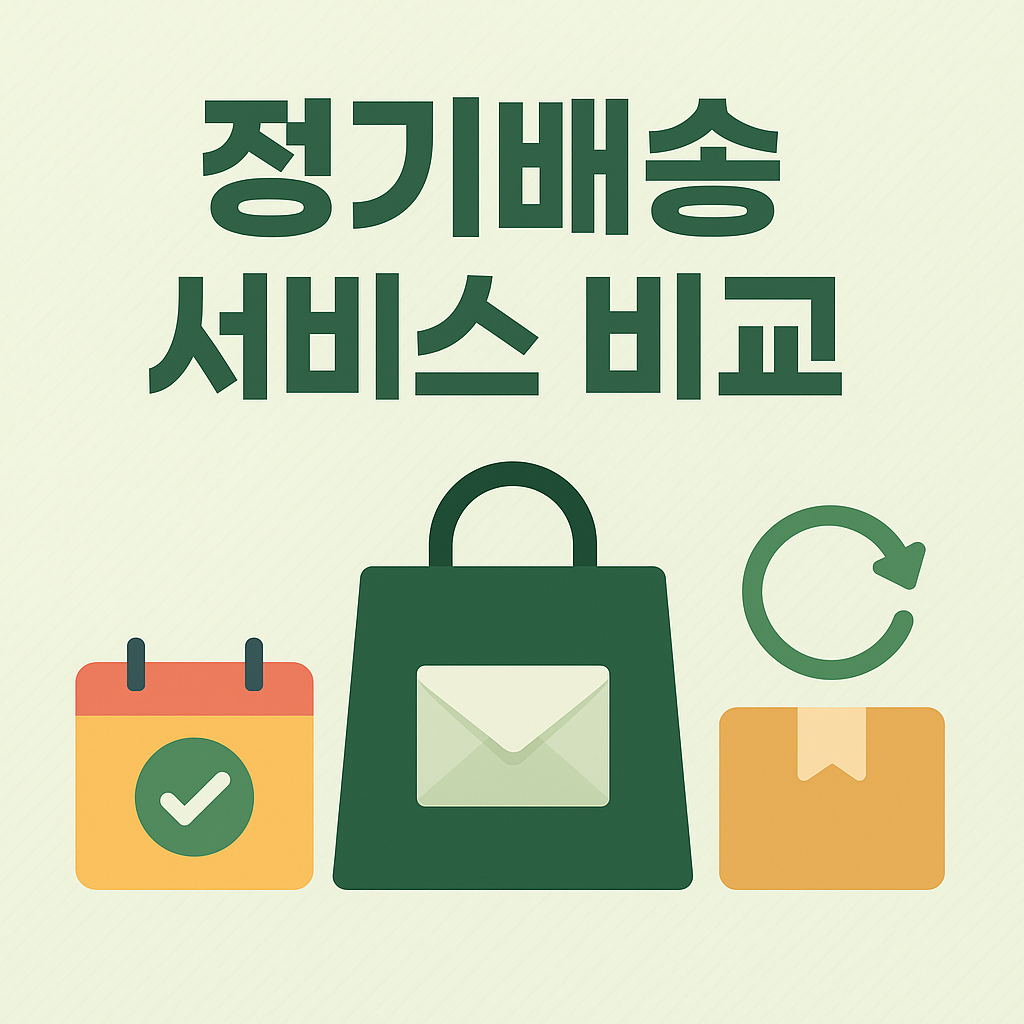 정기배송 서비스 비교