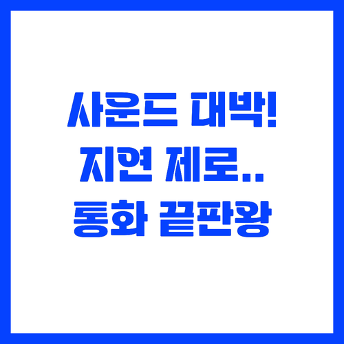 지연 없는 사운드와 선명한 통화 품질..