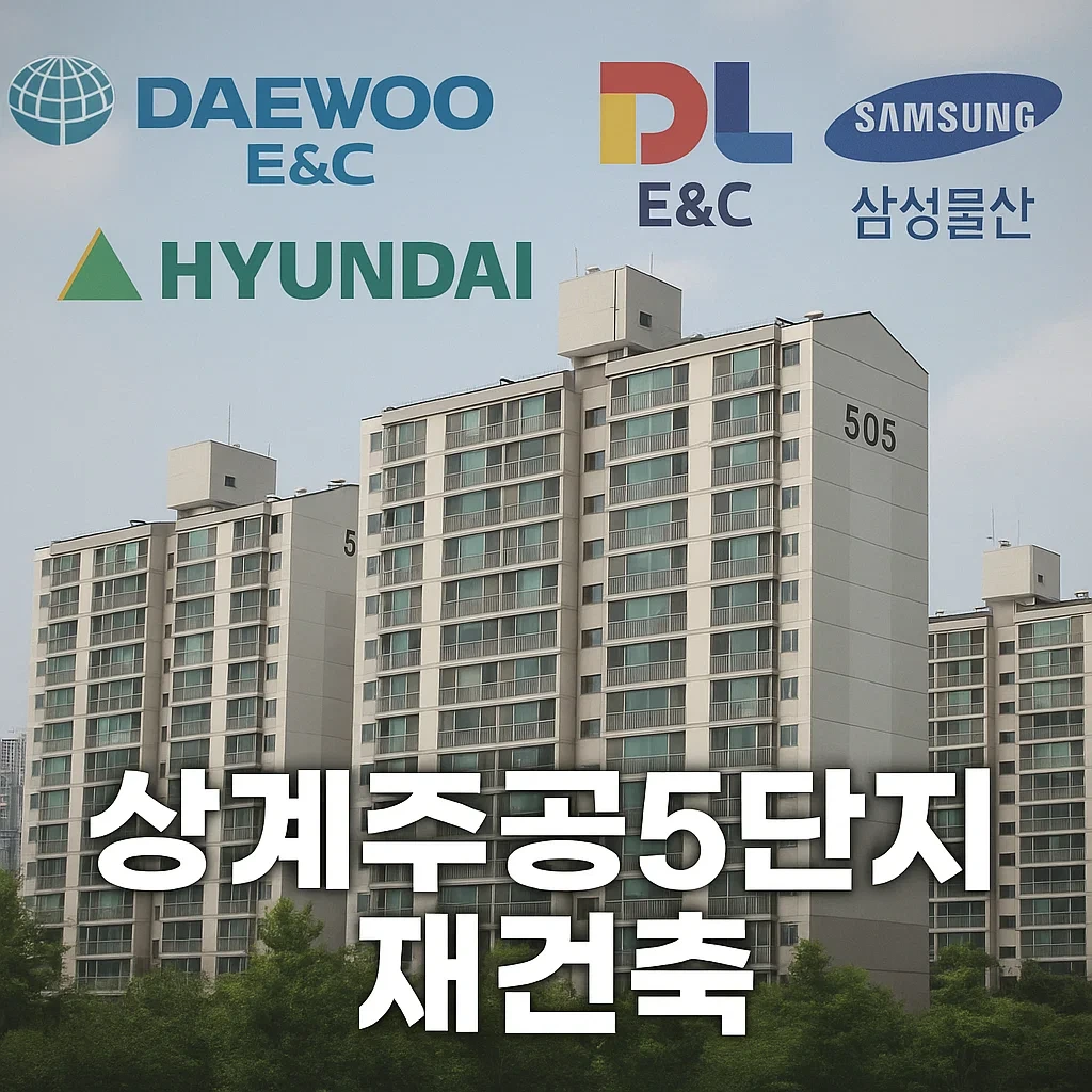 상계주공5단지 재건축 투자포인트 요약: 996가구, 35층 5개동, 노원 상계동 위치