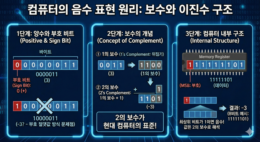 컴퓨터 음수 표현 원리