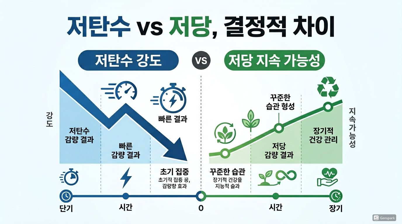 저탄수 vs 저당, 결정적 차이