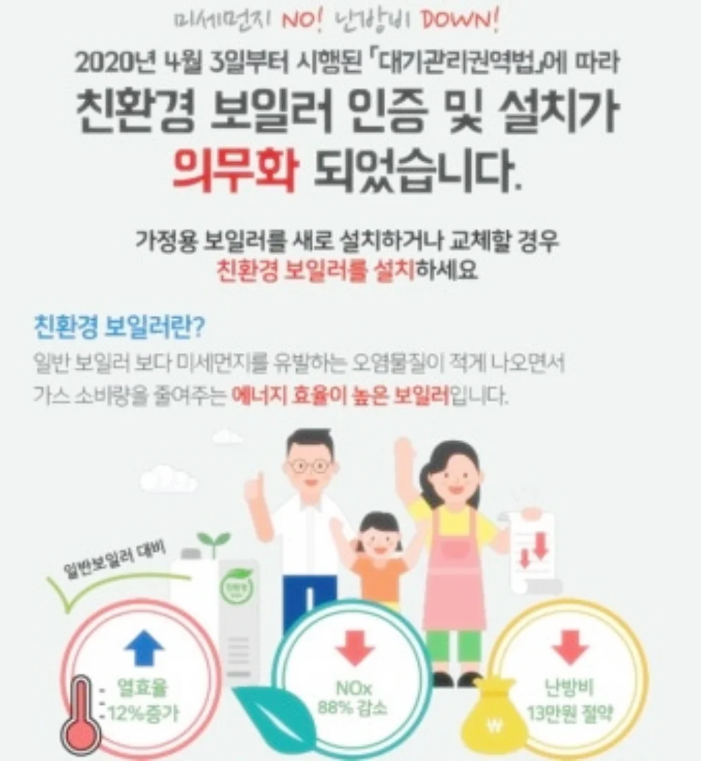 친환경 보일러 신청방법, 지원금액 바로가기