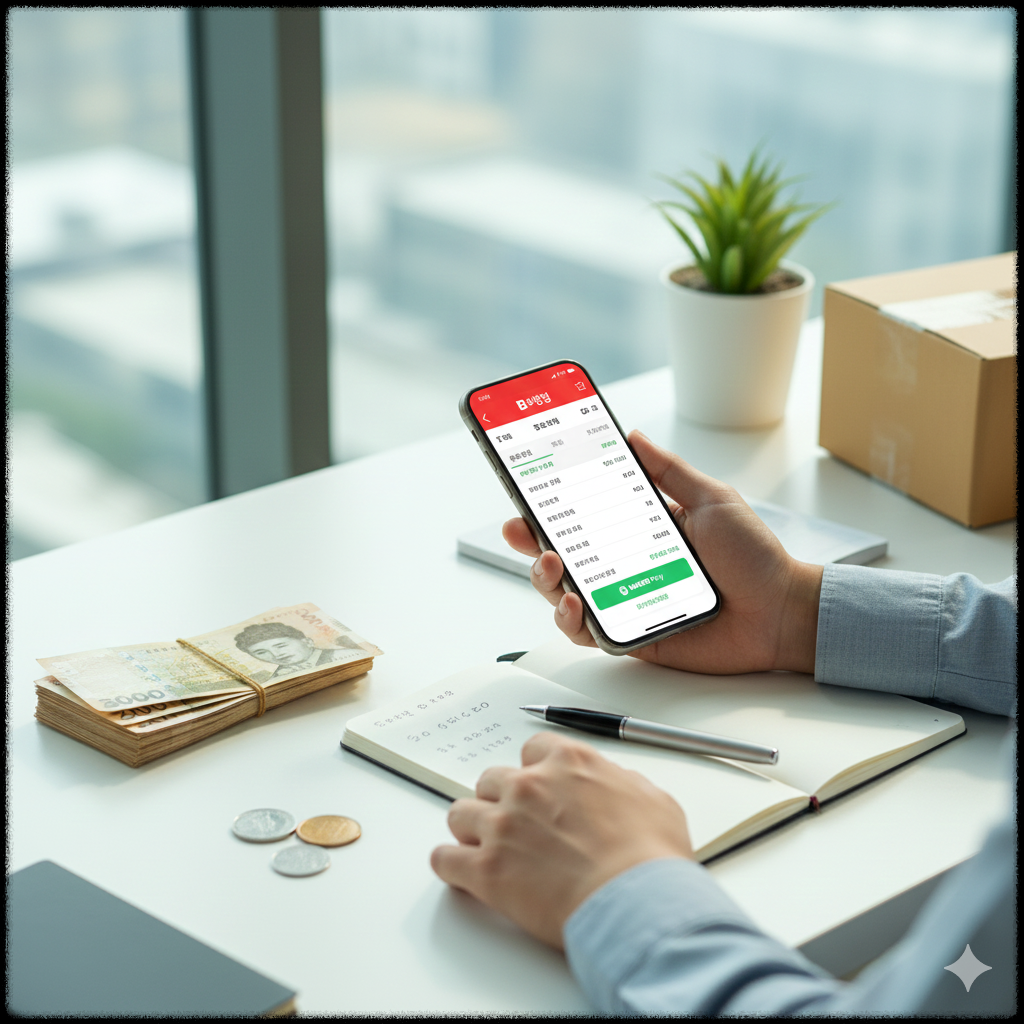 중고 리셀 거래로 발생한 수익을 확인하는 모습