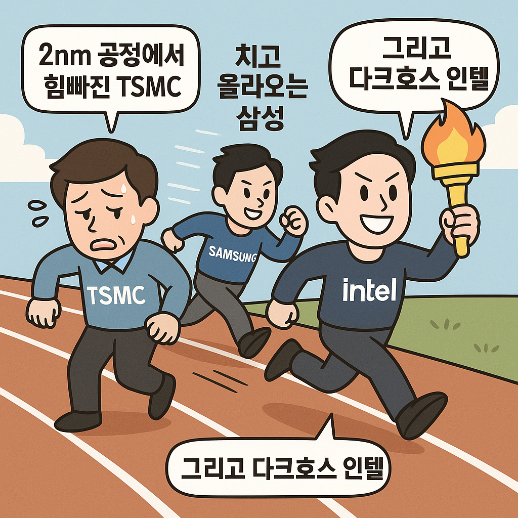 2nm 공정에서 격돌하는 인텔 TSMC 삼성