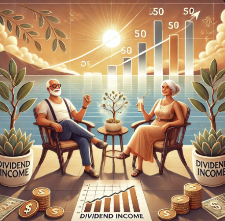 안정적인 배당률과 배당성장률을 가진 배당주 투자를 통해 은퇴한 노부부