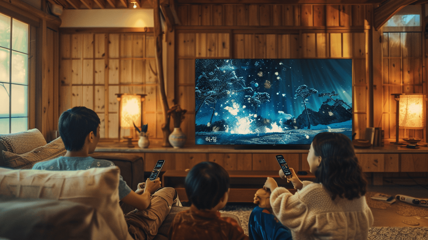 디즈니-플러스를-시청중인-가족-이미지