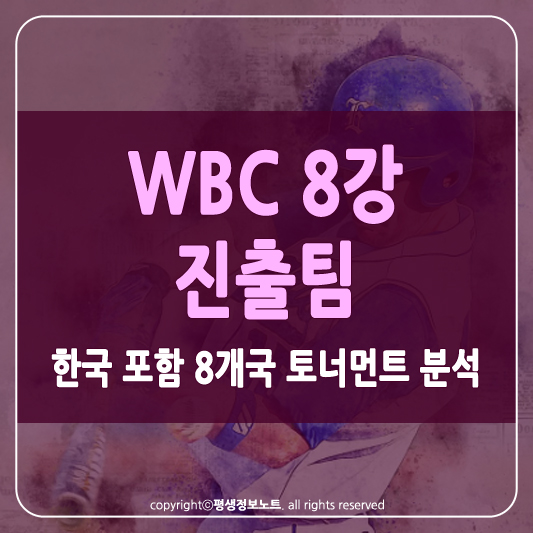 WBC 8강진출팀 썸네일