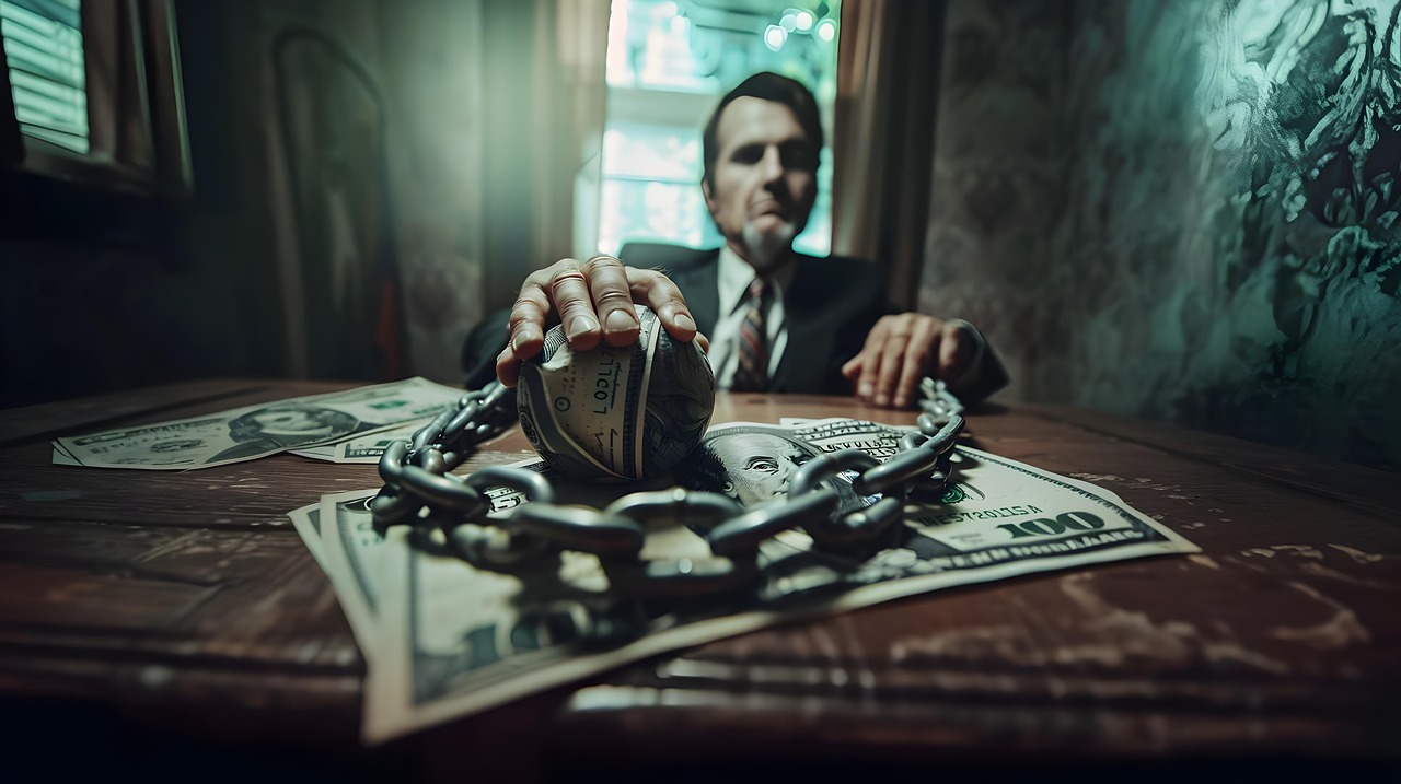 돈을 쇠사슬로 얽매려고 하는 사람