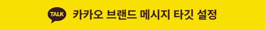 카카오 브랜드 메시지 타깃 설정 (타겟 설정)