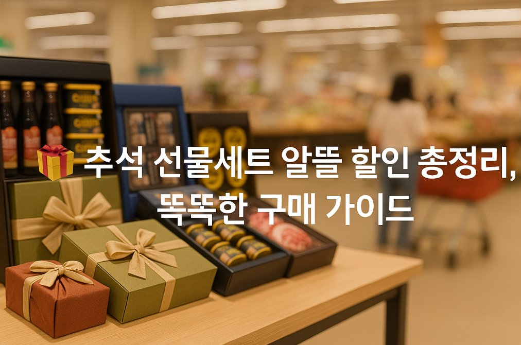 추석 선물세트 알뜰 할인 총정리