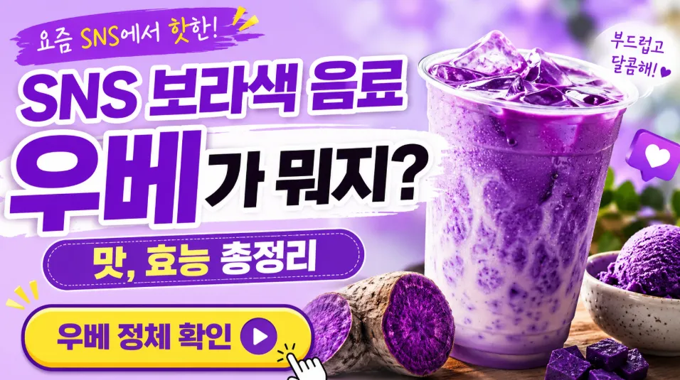 SNS 보라색 음료 정체, 우베가 무엇인지 아세요? (맛, 효능 총정리)