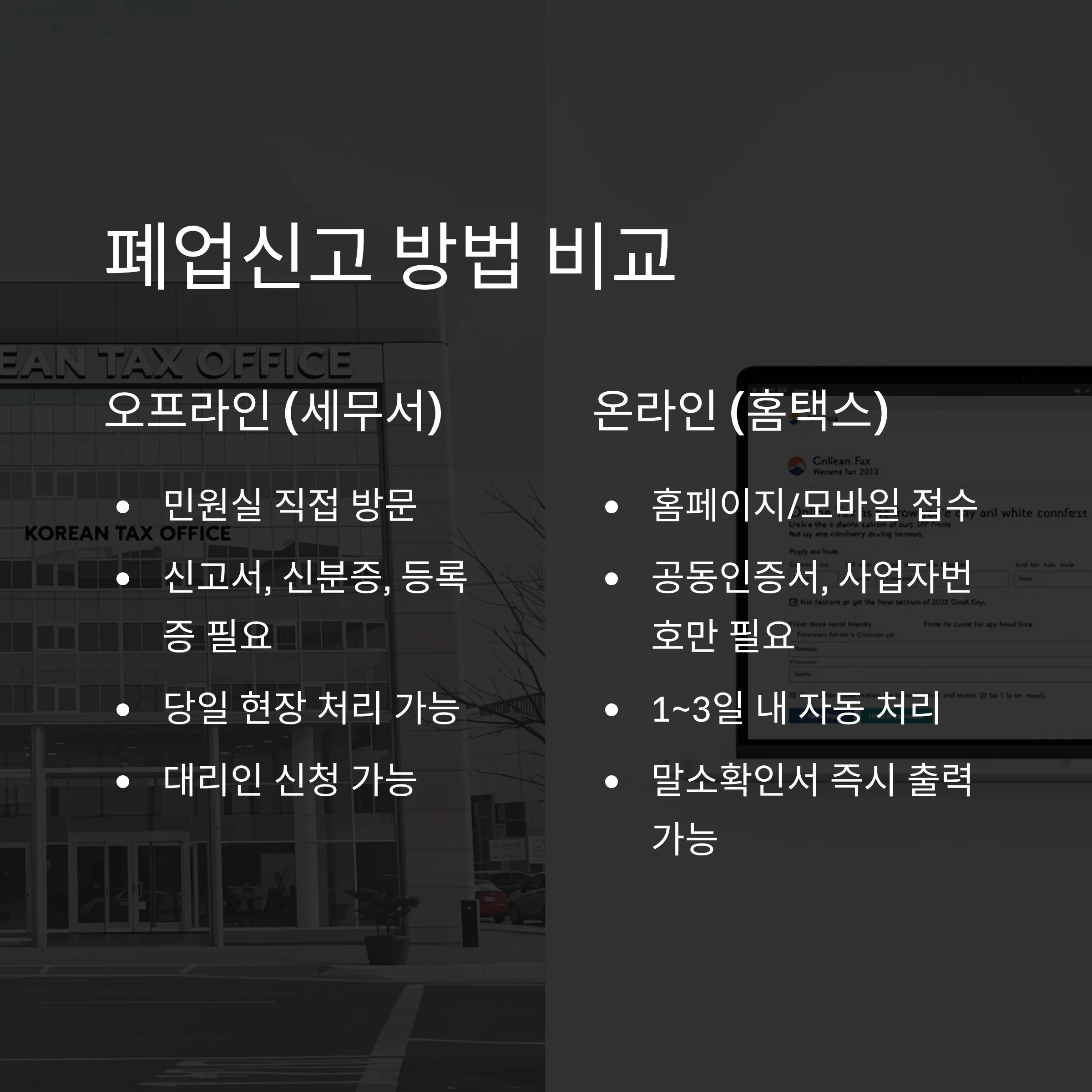 개인사업자 폐업신고 방법 완전정리