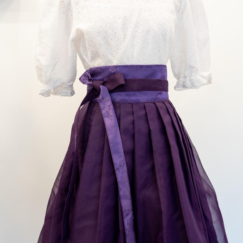 수수한 무지 물모시 전통 허리치마, 수수한 한복