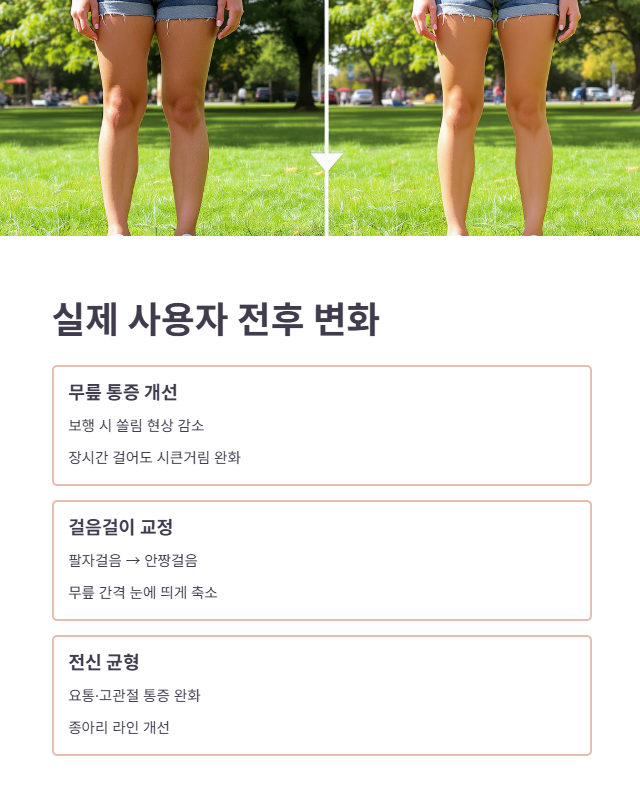 실제 사용 후기: 다리 교정 효과 전/후 솔직 분석