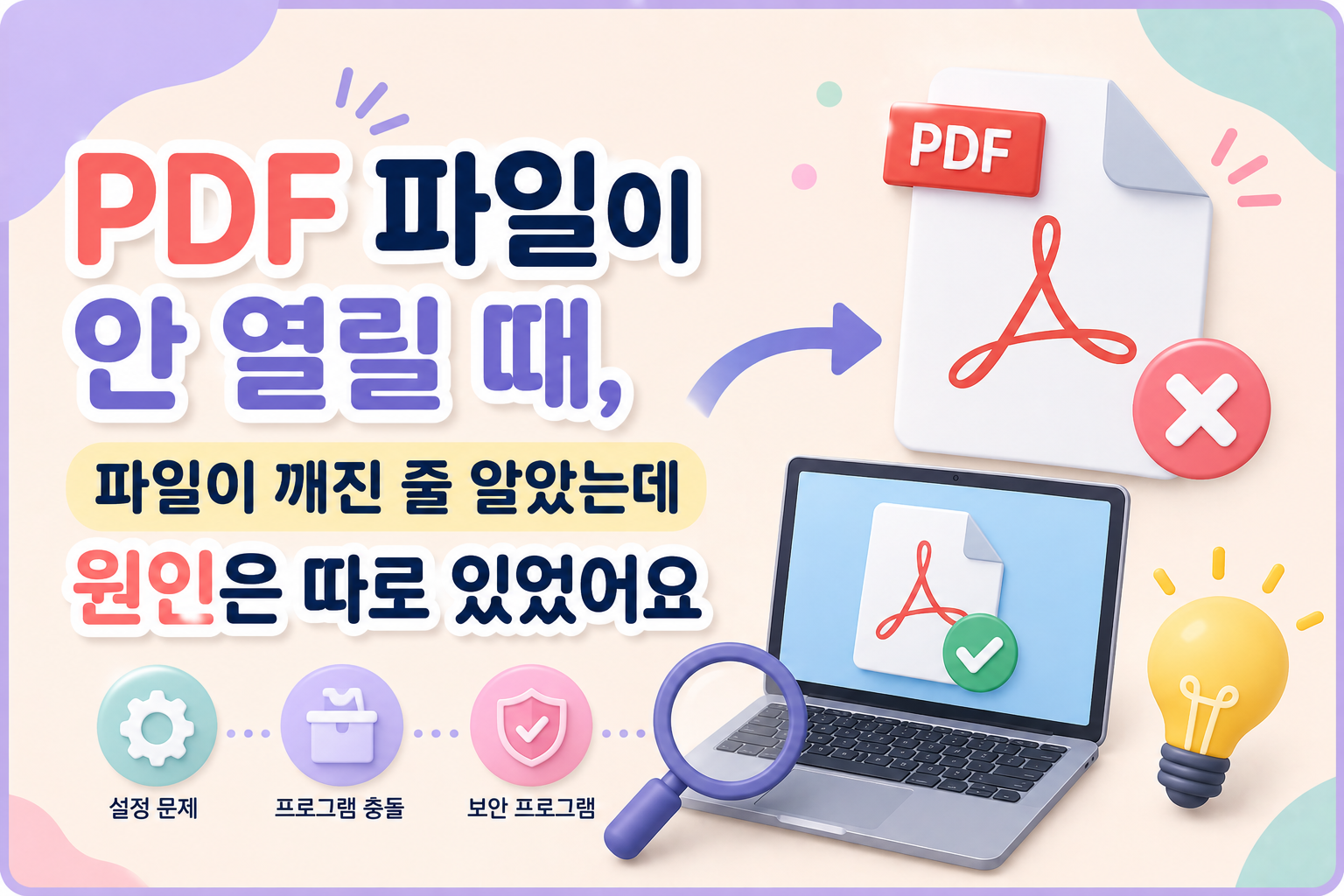 PDF파일이 안열릴때 원인