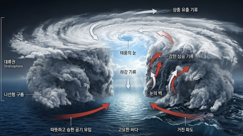 대지의 포효와 고요한 심장, 태풍의 탄생부터 소멸까지의 역동적인 드라마