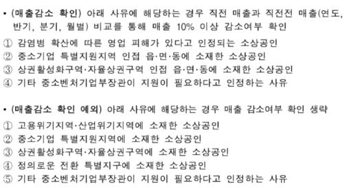 소상공인 정책자금 매출감소