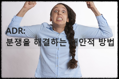 ADR: 분쟁을 해결하는 대안적 방법