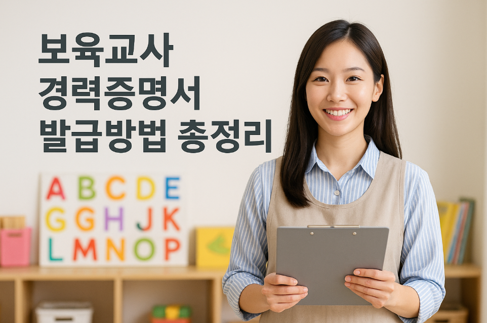 보육교사 경력증명서 발급방법 총정리
