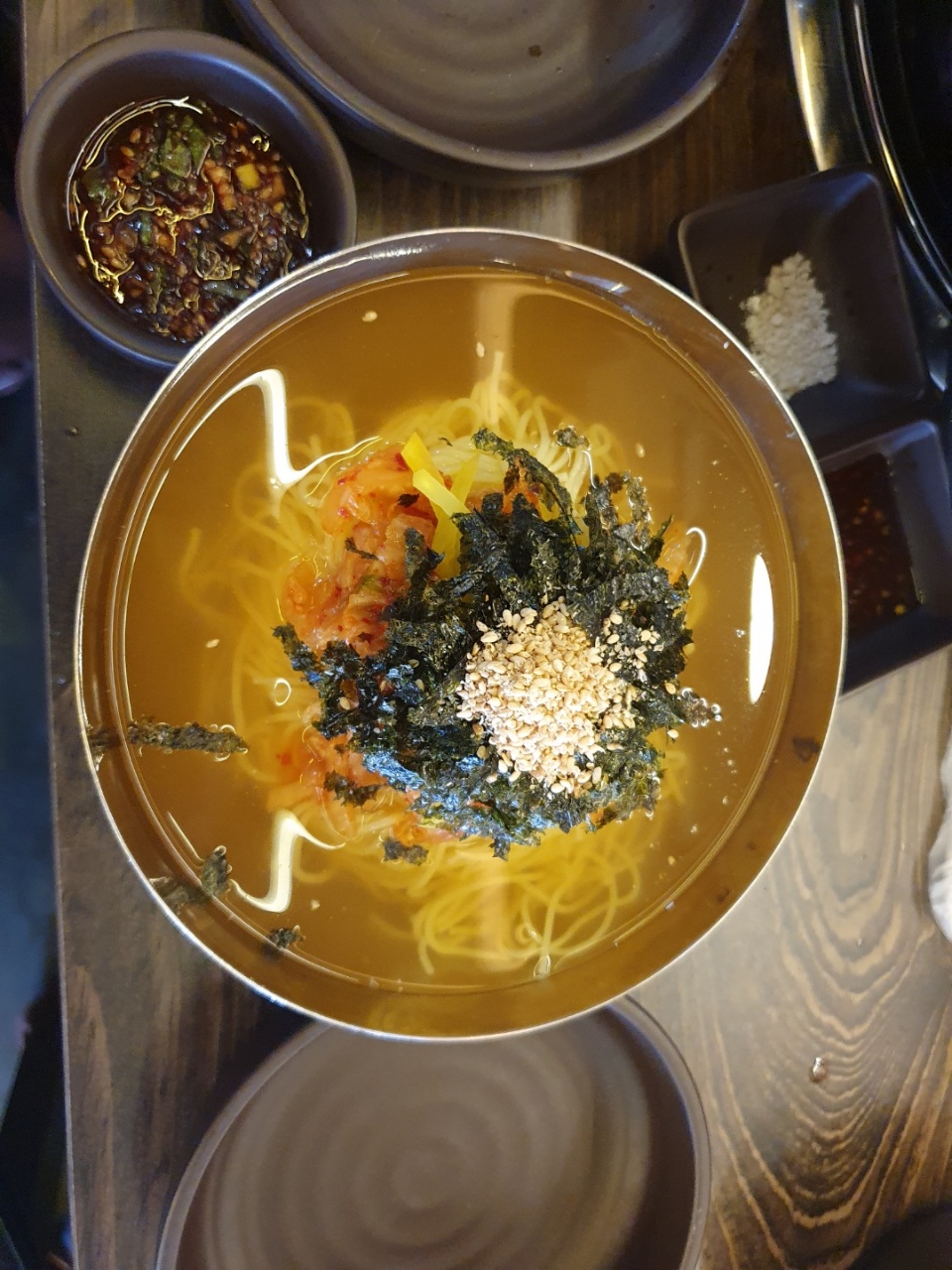 찰만 생대패 묵은지 김치소면