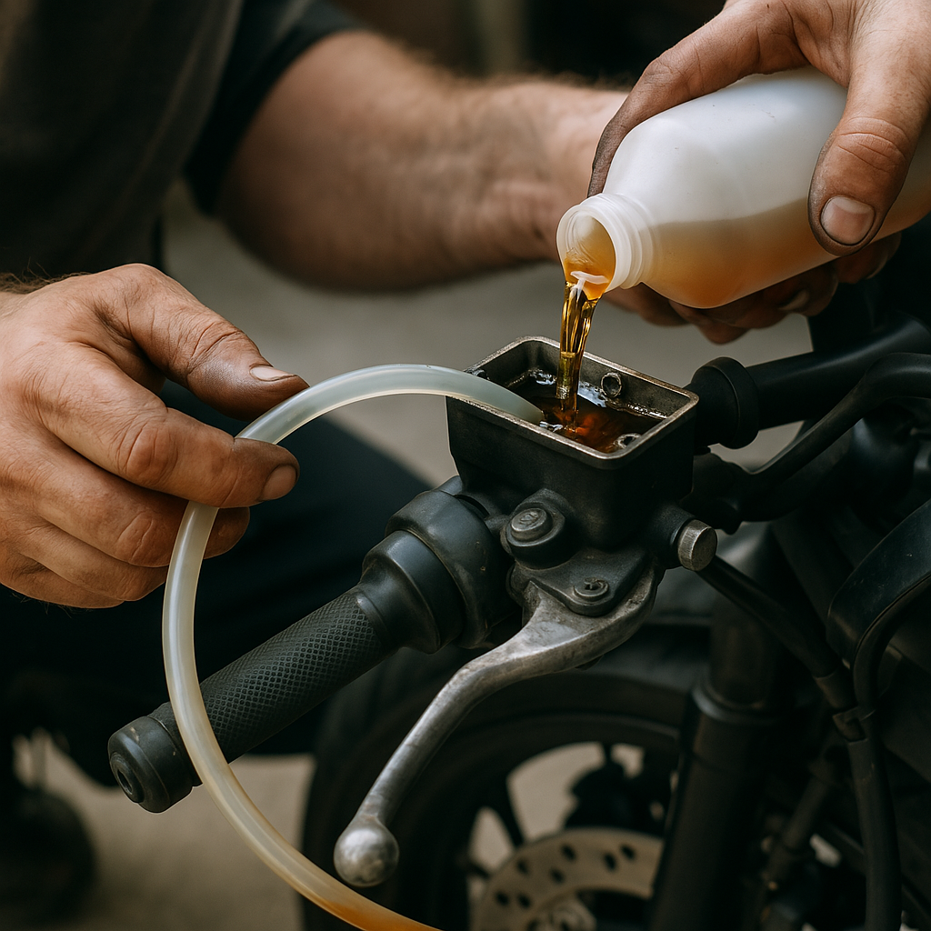 오토바이 브레이크 오일 교환