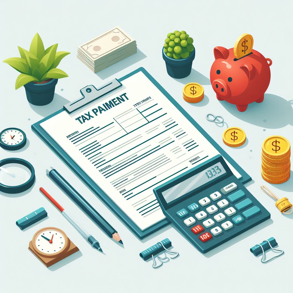 세금 서류와 계산기