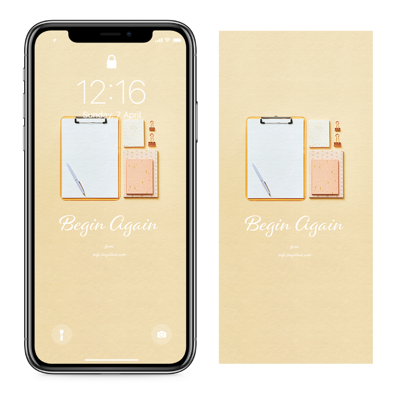 04 펜과 클립보드 C - Begin Again 아이폰가을배경화면