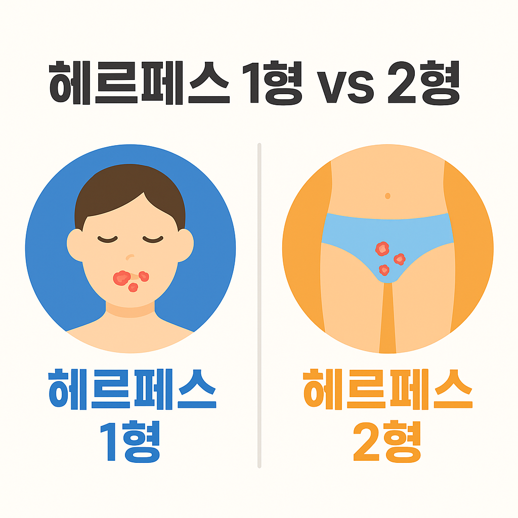 헤르페스1형-헤르페스2형-헤르페스증상-헤르페스전염