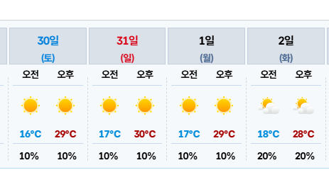 기상청 동네예보 (지역검색)