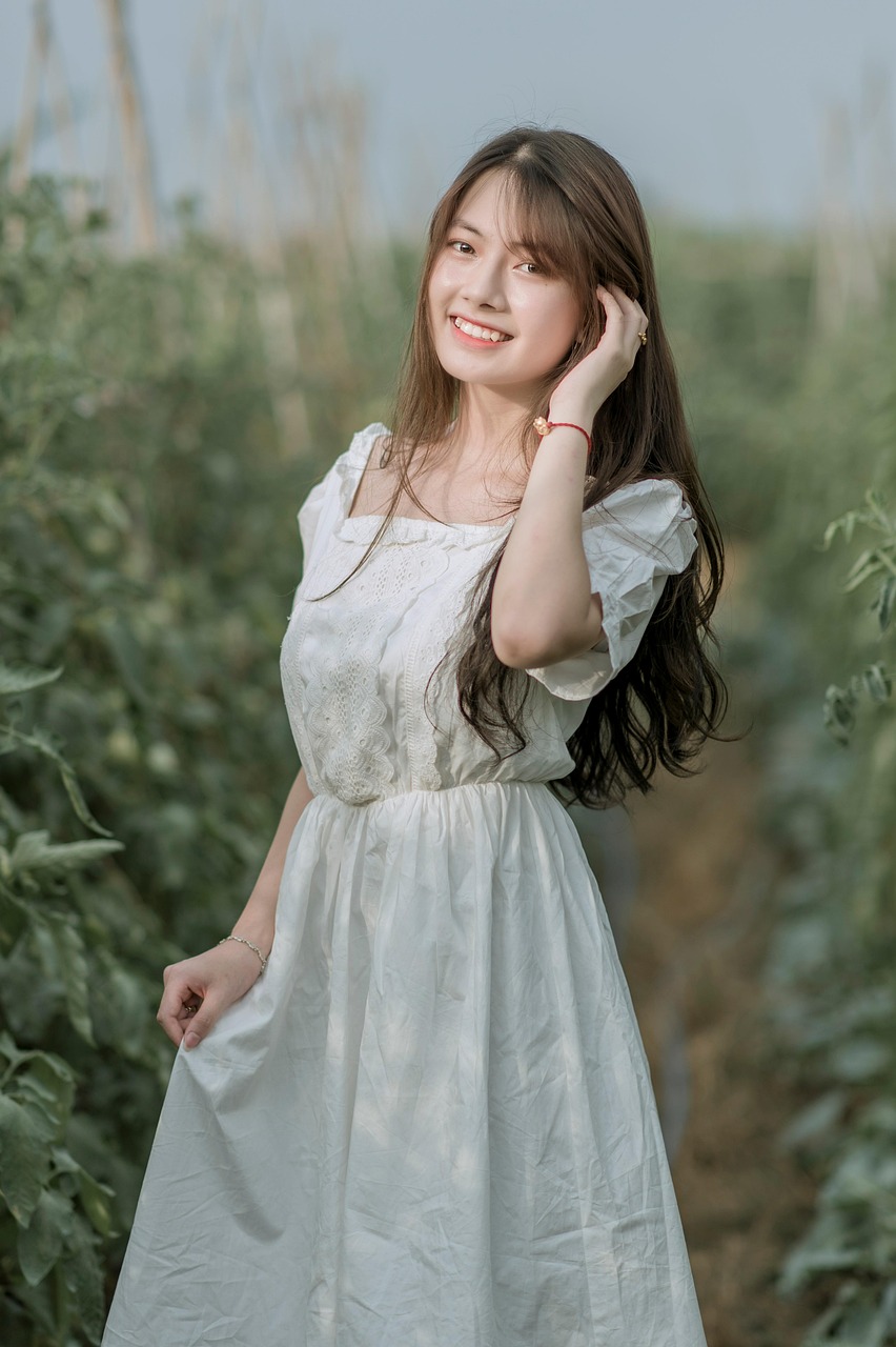 청순한 화장한 여자