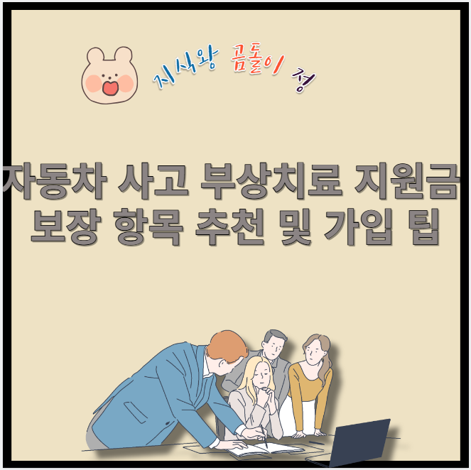 자동차 사고 부상치료 지원금 보장 항목 추천 및 가입 팁