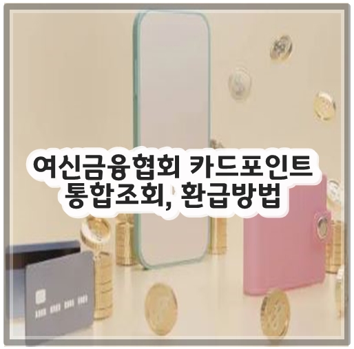 여신금융협회 카드포인트 통합조회, 환급방법