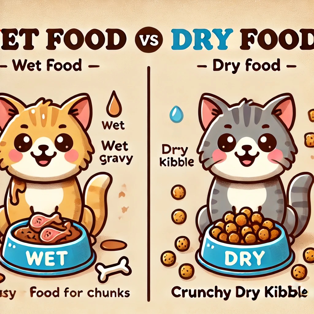 습식 vs 건식 사료 관련 이미지