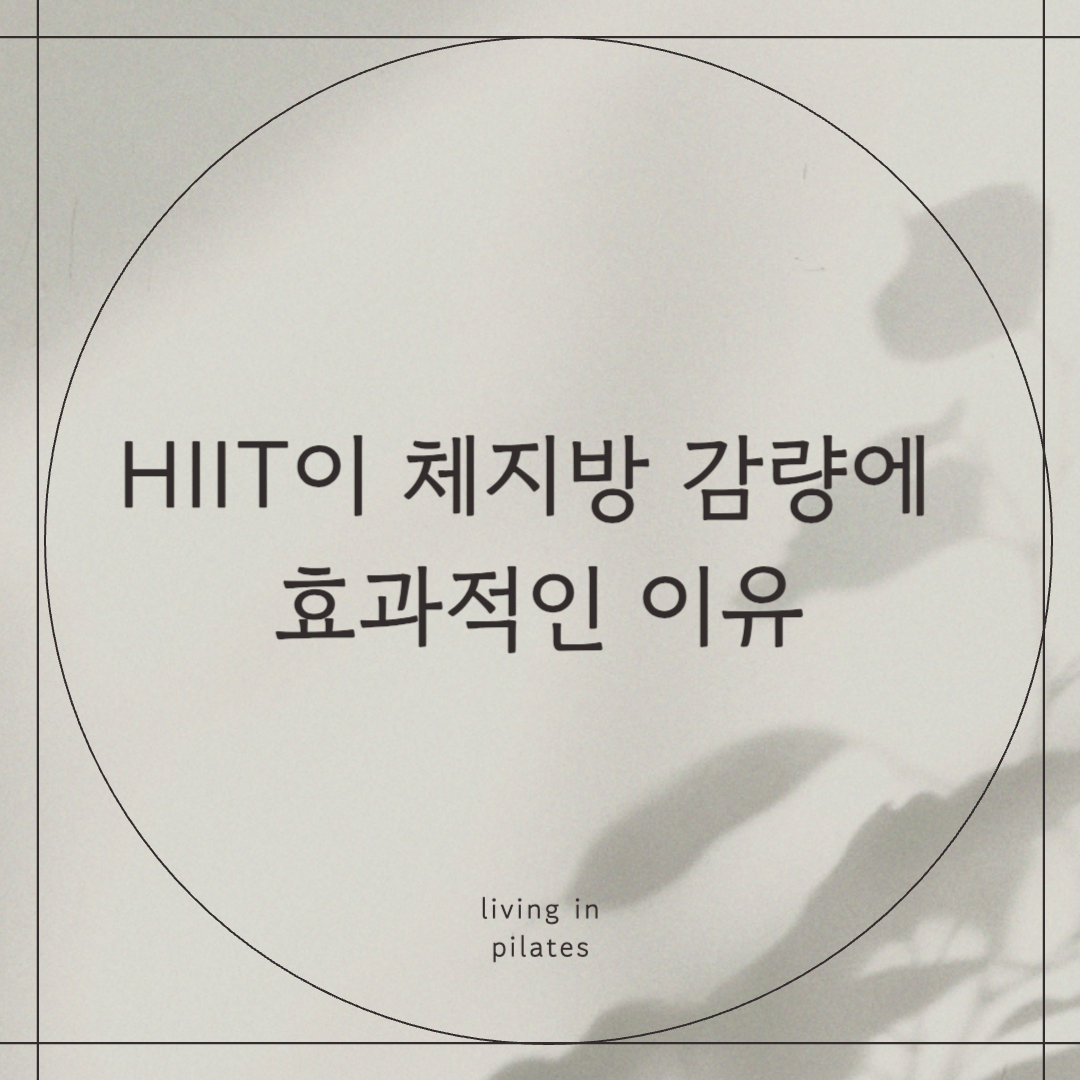 HIIT이 체지방 감량에 효과적인 이유