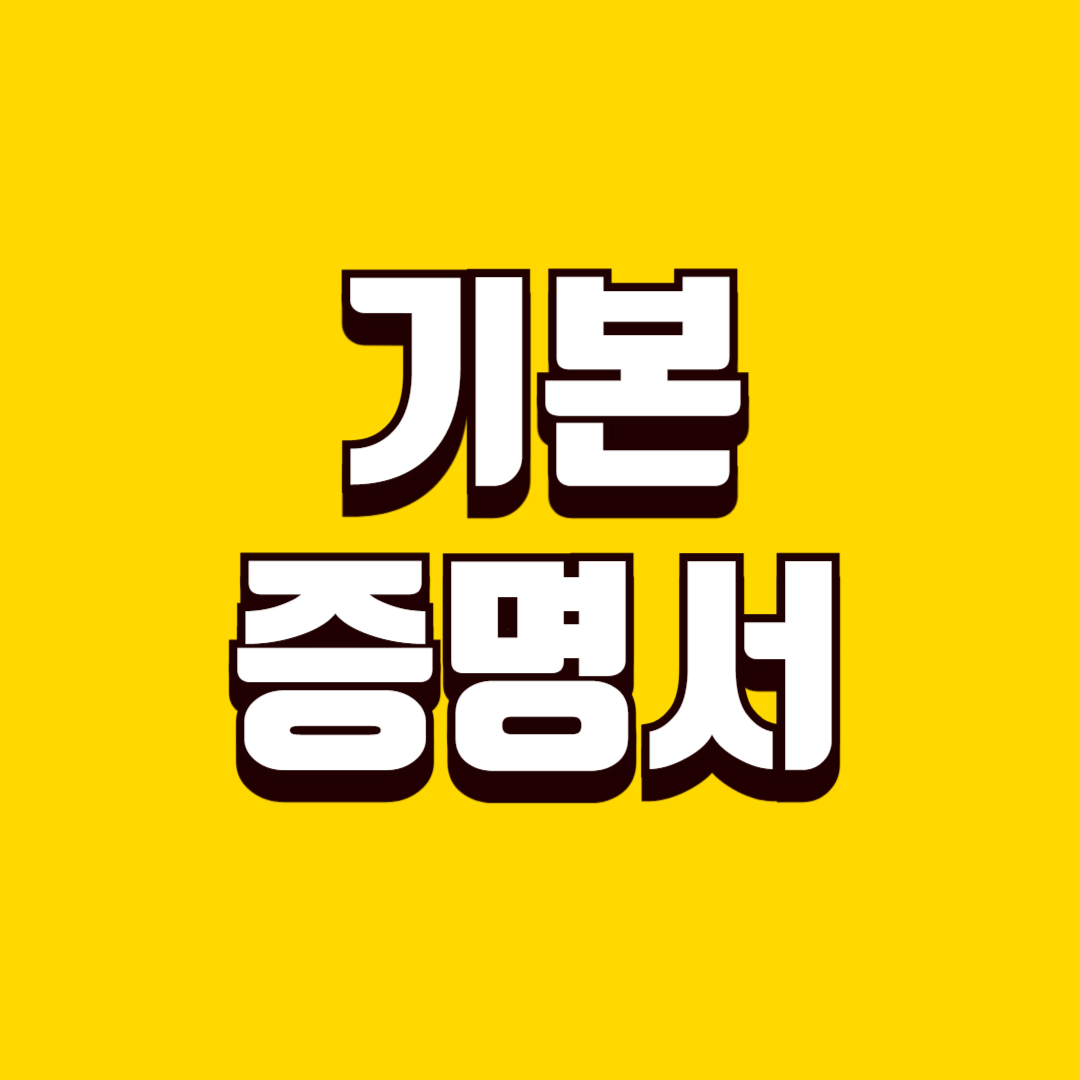 기본증명서 종류, 일반·상세·특정 차이와 제출 목적별 선택 기준