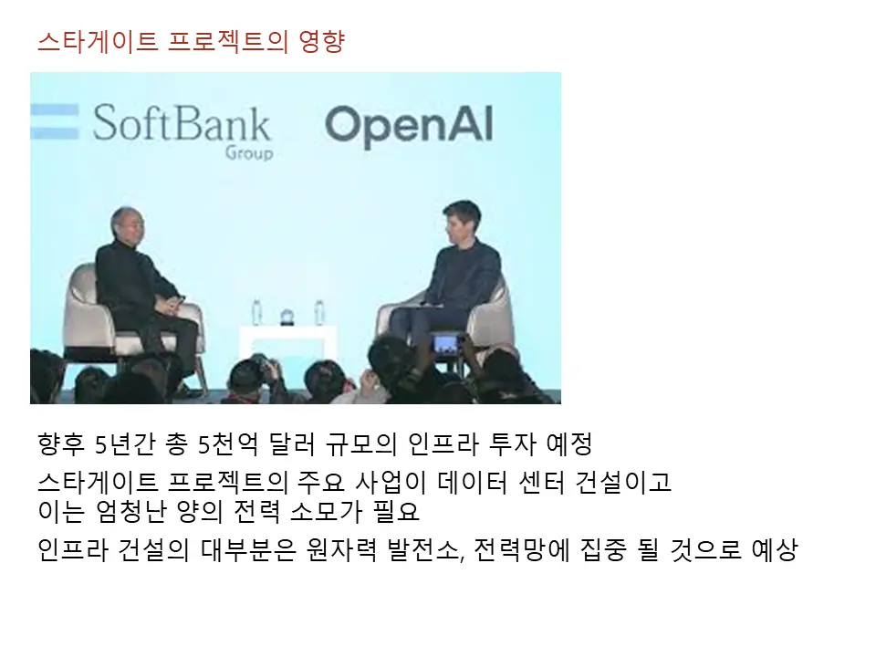 스타게이트 프로젝트의 영향
5년간 5천억 달러의 인프라 투자