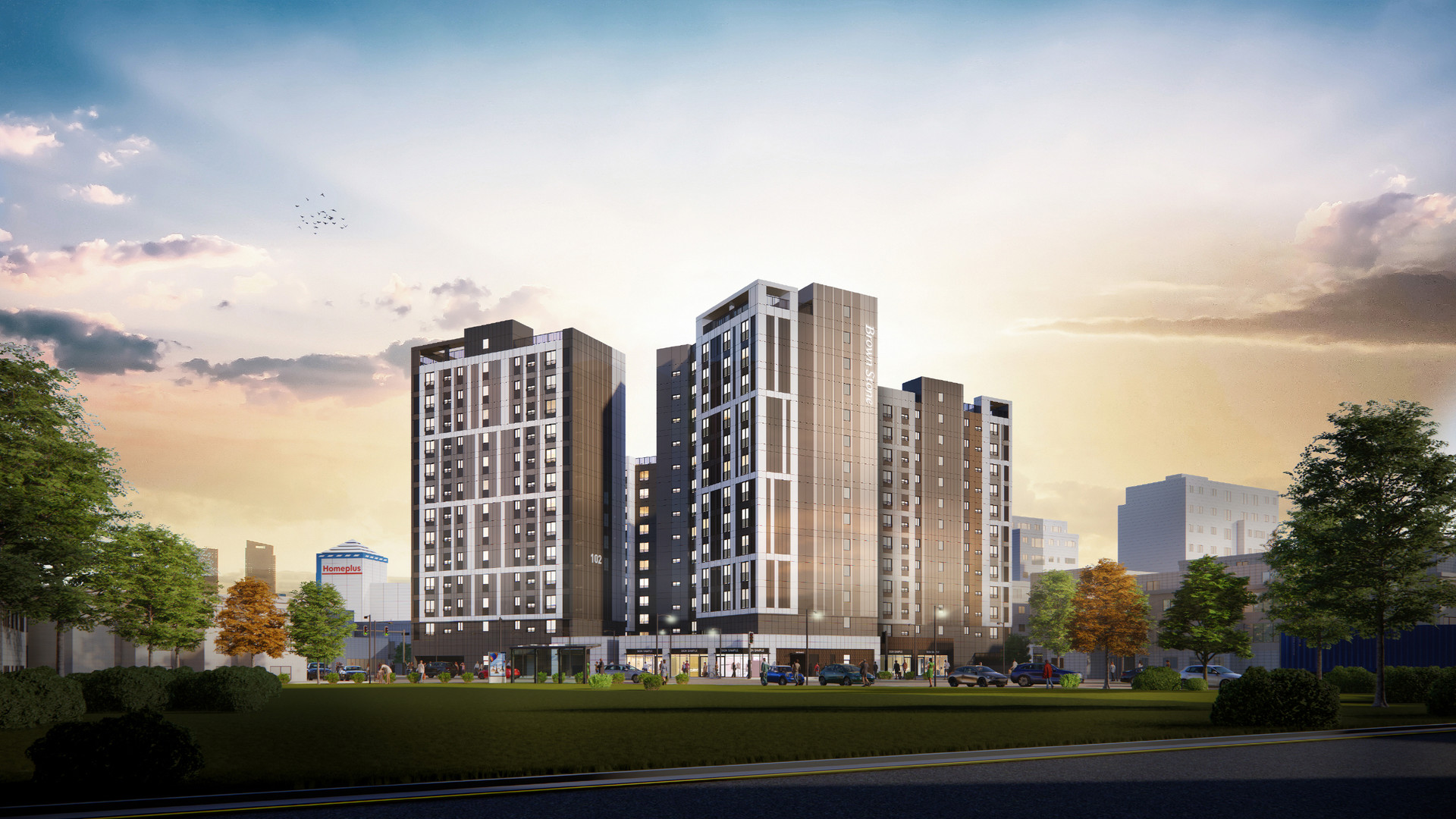 브라운스톤 여월 조감도