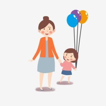 헬륨가스-풍선-3개를-들고-엄마-손을잡고-놀이공원가는-아이