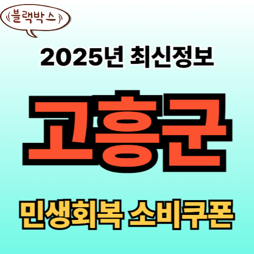 고흥군 민생회복 소비쿠폰 신청 완벽 가이드