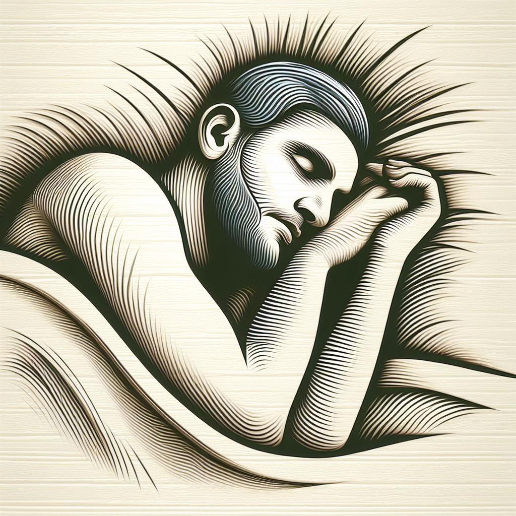 침대에서 잠자는 모습 로고 3