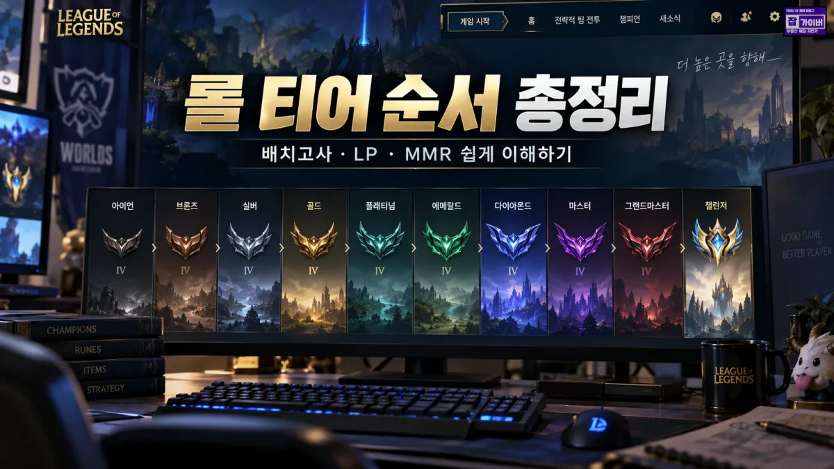 롤 티어 순서 배치고사 LP MMR 승급 강등 랭크 시스템 총정리